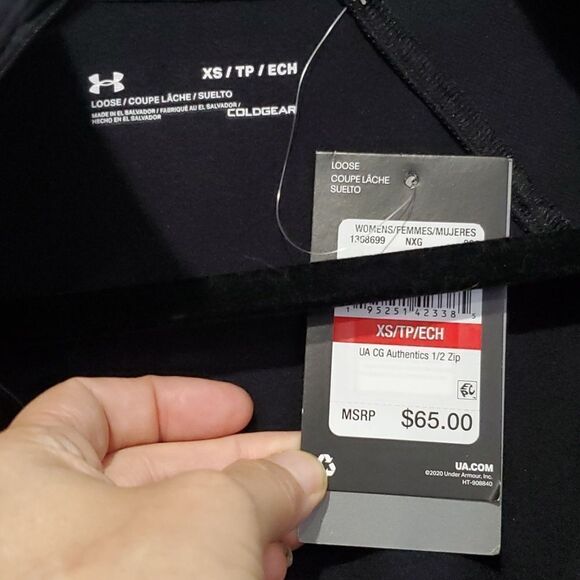 Under Armour Cold Gear Pullover Quarter Zip in Black Size XS - Picture 8 of 10